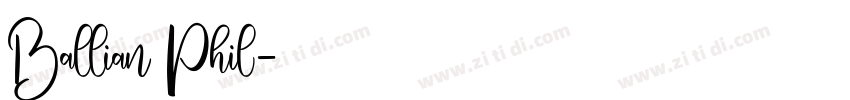 Ballian Phil字体转换